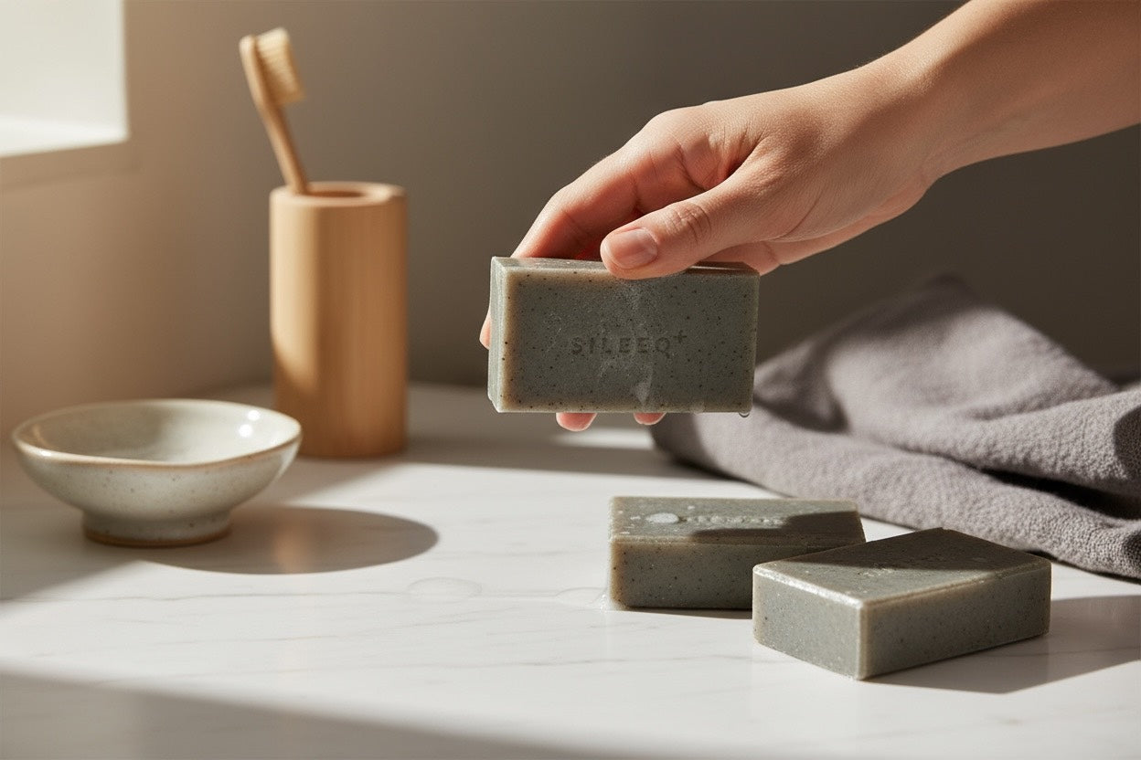 【敏感肌】完全無添加 純せっけん 植物シリカと100%天然フルボ酸SILEEQ+ シリークプラス